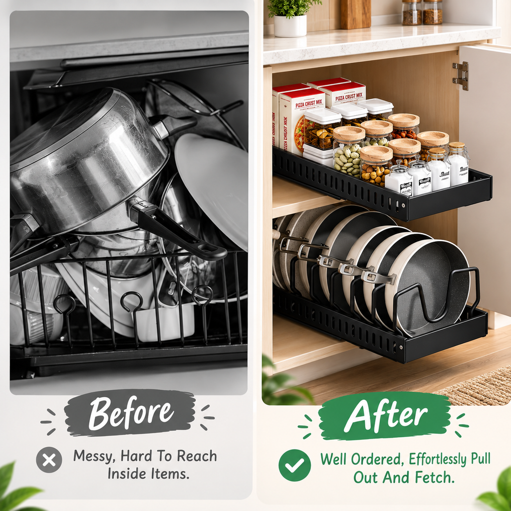 Pull-Out Pots & Pans Organizer