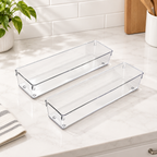 Clear Long Drawer Organizer 2-Pack