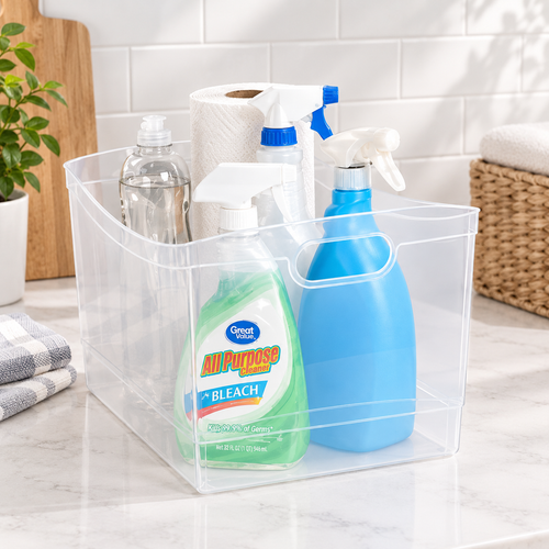 22 Qt Clear Utility Storage Bin