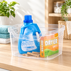 Clear Scoop-Front Storage Bin