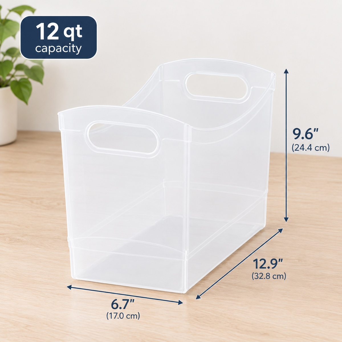12 Qt Slim Storage Bin