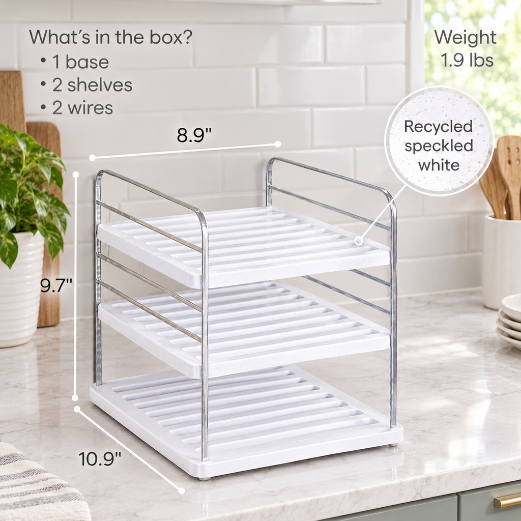 3-Tier Adjustable Cabinet Organizer