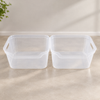 Clear Scoop-Front Storage Bin