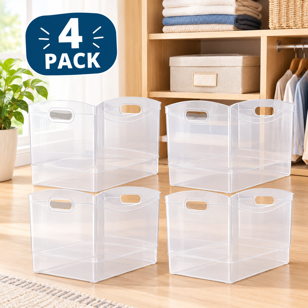 22 Qt Clear Utility Storage Bin