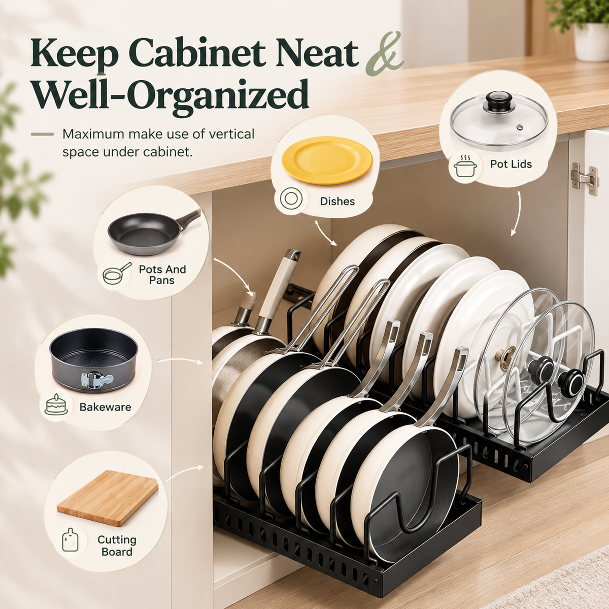Pull-Out Pots & Pans Organizer
